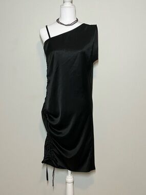 Alexander Wang One Shoulder Dress Cinched Side Adjustable Spaghetti Strap Size